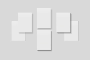 Naklejka premium Blank paper for mockup. 3D Render. 