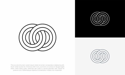 loop geometry shape logo vector icon design illustration