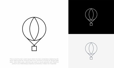 balloon geometry shape logo vector icon design illustration