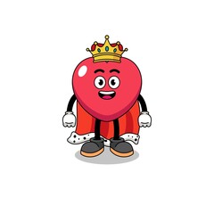 Mascot Illustration of love king