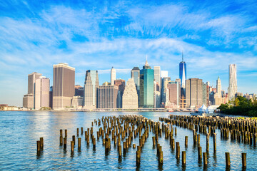 New York City Manhattan Downtown during Sunny Day, New York