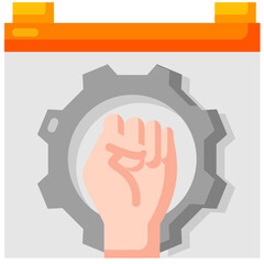 Obraz premium labor day flat icon