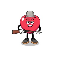 Cartoon Illustration of love hunter