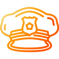 police hat gradient icon