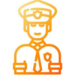 policeman gradient icon