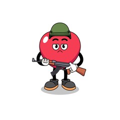 Cartoon of love soldier