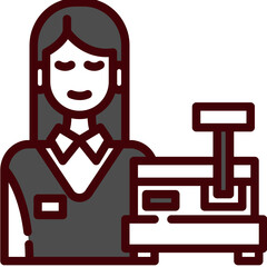 cashier one color icon