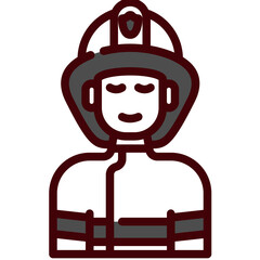 fireman one color icon