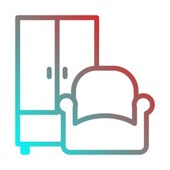 cupboard with sofa icon