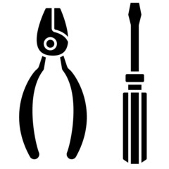 pliers solid icon