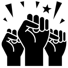 raise hand solid icon