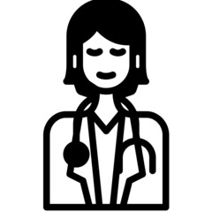 doctor solid line icon