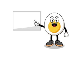 boiled egg illustration doing a presentation