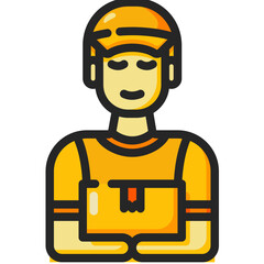 delivery boy Two Tone icon