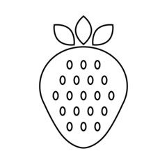 Strawberry icon in line style