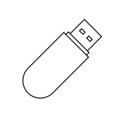 Usb icon in line style