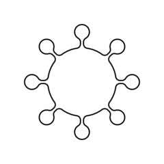 Virus icon in line style