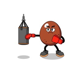 Illustration of chocolate egg boxer