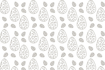 print background easter eggs colored on a white background