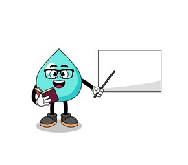 Mascot cartoon of water teacher