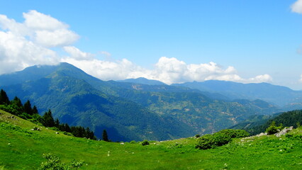 Fototapeta na wymiar Turkey, nature and mountain scenery shot in the mountains of the Giresun