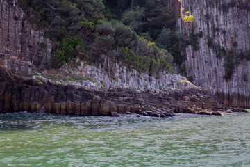 Volcanic basalt rocks formed in Bartin province