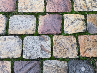 Close up of a cobblestone street
