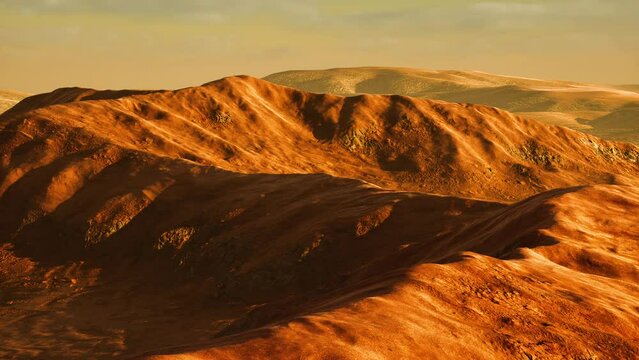 warm colored Sand dunes at sunset