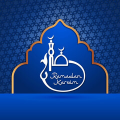 Ramadan kareem islamic social media post design with islamic background