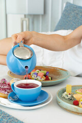 Hotel Breakfast on the bed