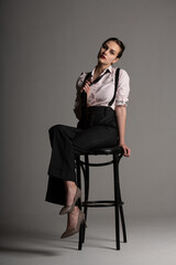 Caucasian woman portrait in classic style