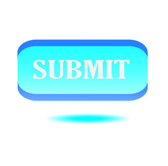 Blue button with text submit. Submit button icon for your web icon