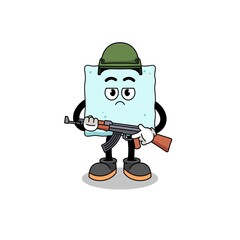 Fototapeta premium Cartoon of sugar cube soldier