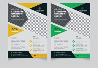 Obraz premium creative corporate business marketing agency flyer leaflet design