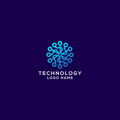 Technology logo icon design template. Elegant, luxury, premium vector