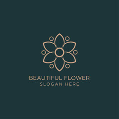 Abstract nature logo based from creative geometric lines vector logo illustration Vector