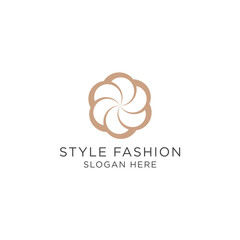 Fashion style logo icon design template elegant luxury premium vector Premium Vector