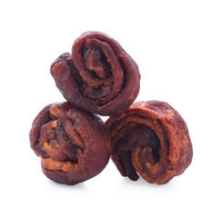 Ripe tamarind isolated on white background.