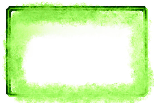 Photo frame. green frame. illustration vector