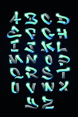 alphabet vector design graffiti