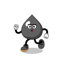 running oil mascot illustration