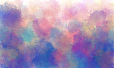 multicolored sky gradient watercolor background with cloud texture