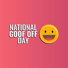 Laughing emoticon icon vector. National Goof Off Day Design Concept, suitable for social media post templates, posters, greeting cards, banners, backgrounds, brochures. Vector Illustration