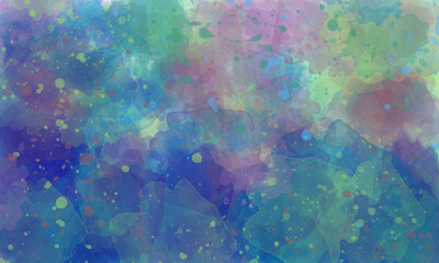 abstract watercolor gradient translucent background in blue and green tones