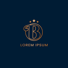 Initial B Luxury Gold Logo