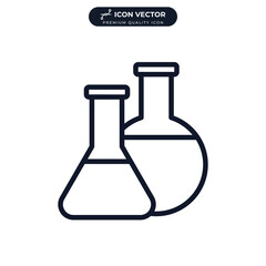 chemistry test tube icon symbol template for graphic and web design collection logo vector illustration