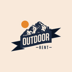 Fototapeta premium Vintage adventure logo Premium Vector