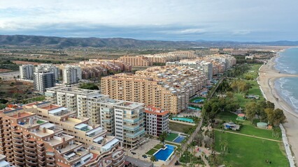 bord de mer à marina d'or, au nord de valencia en Espagne dans la commune d'Oropesa del mar