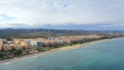 bord de mer à marina d'or, au nord de valencia en Espagne dans la commune d'Oropesa del mar