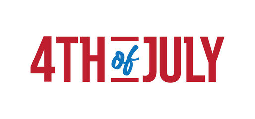 Happy USA Independence Day 4th of July. Greeting card and poster Design. United States of America patriotic national festivities.